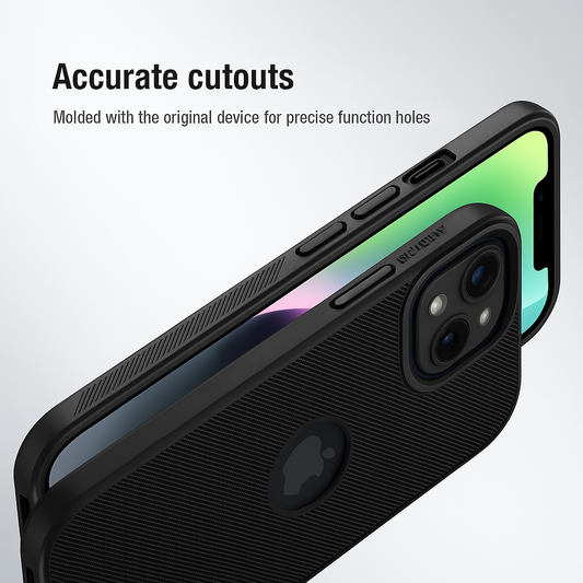 Premium Matte Textured Shockproof Case for iPhone 14 Plus (Black)